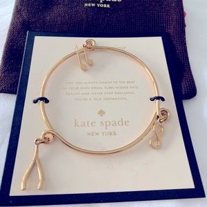 Kate Spade Gold Bangle Bracelet - “Well Wishes”
